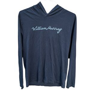 William Murray Performance Hoodie Shirt Long Sleeve Blue Mens Large Golf